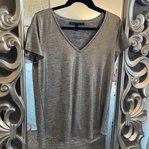 White House Black Market bronze shimmer t-shirt